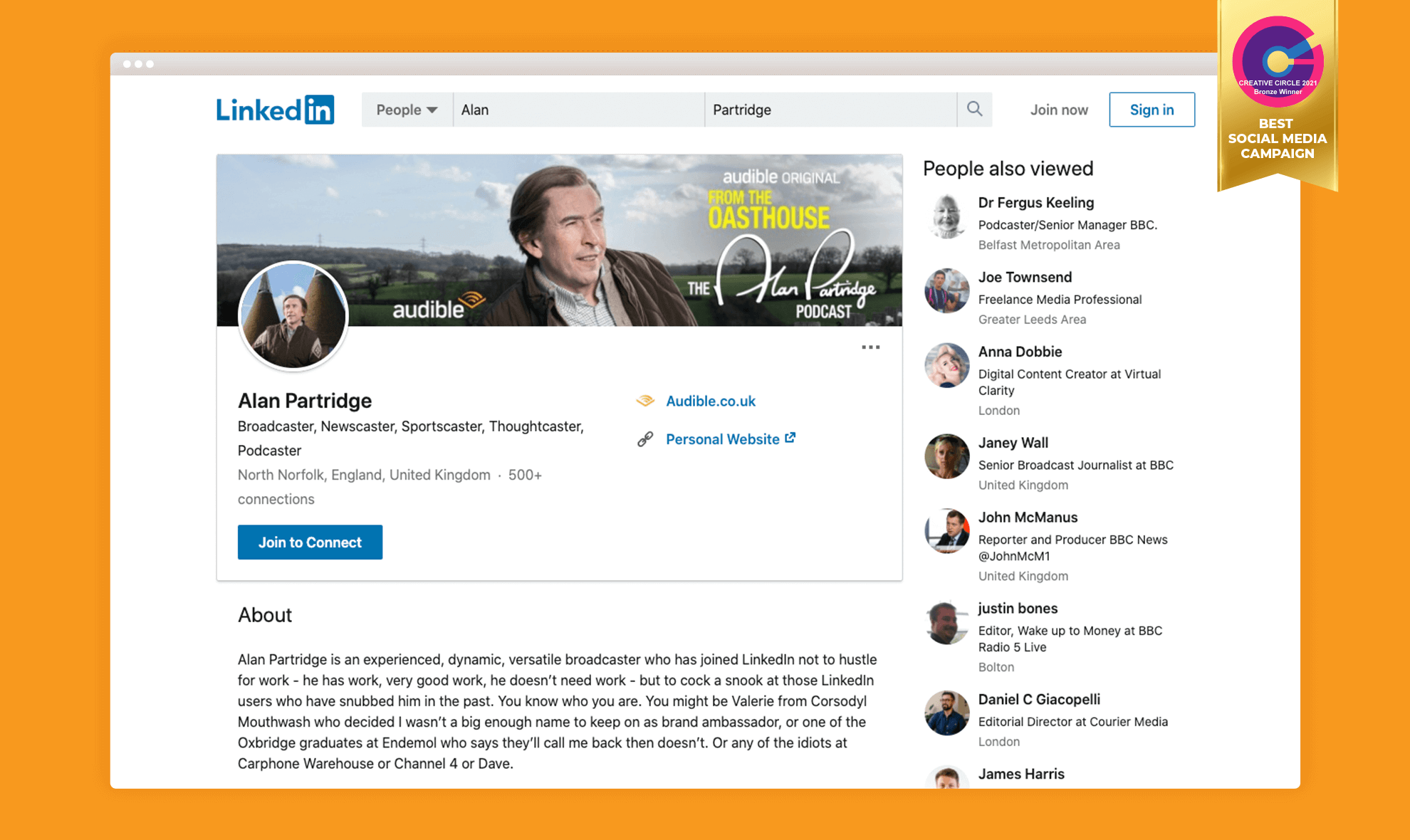 Audible: Partridge case study